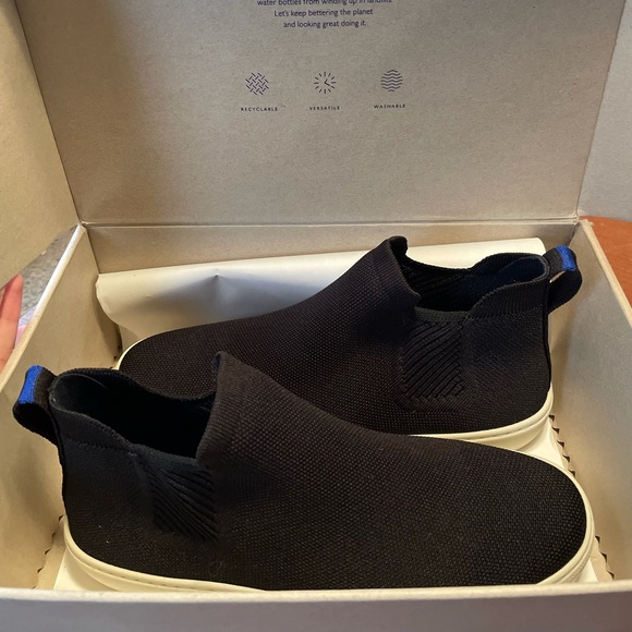 Rothy’s High too Sneakers Black NEW - Picture 1 of 3